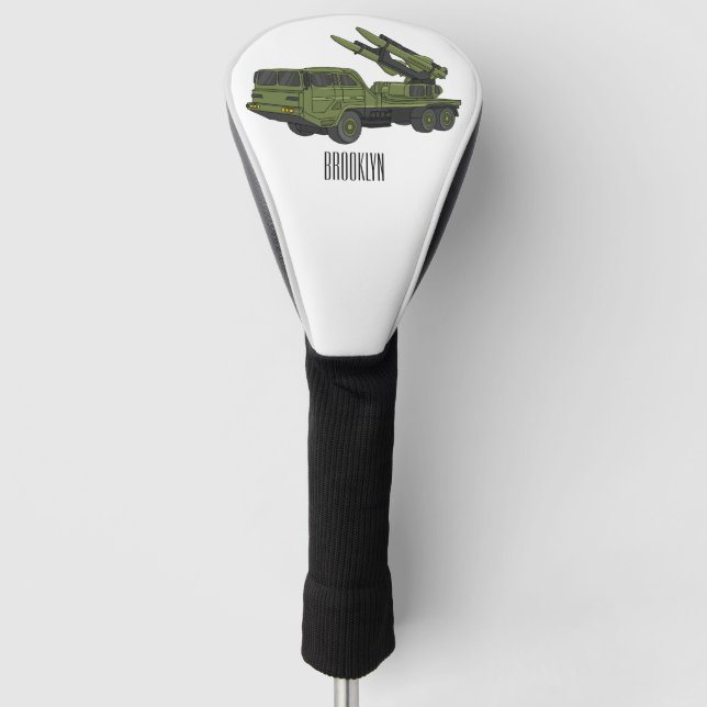 Funda Para Palo De Golf Ilustracion de personalizado de camiones de misile (Anverso)