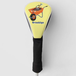 Funda Para Palo De Golf Ilustracion de personalizado de carretilla naranja