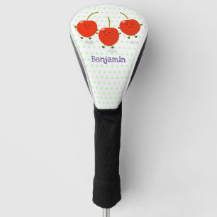 Funda Para Palo De Golf Ilustracion de personalizado de cerezas rojas de s