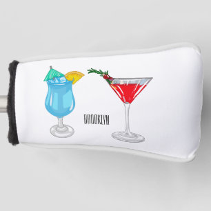 Funda Para Palo De Golf Ilustracion de personalizado de cócteles