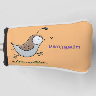 Funda Para Palo De Golf Ilustracion de personalizado de codorniz de califo