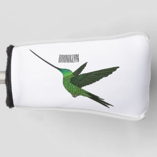 Funda Para Palo De Golf Ilustracion de personalizado de colibrí con moto d