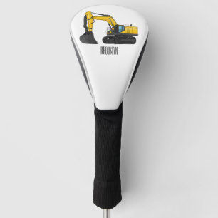 Funda Para Palo De Golf Ilustracion de personalizado de excavadora de rast