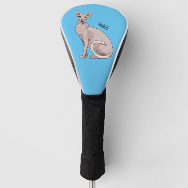 Funda Para Palo De Golf Ilustracion de personalizado de gatos Sfinx (Anverso)