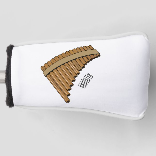 Funda Para Palo De Golf Ilustracion de personalizado de la flauta de pan / (Anverso)