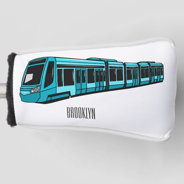Funda Para Palo De Golf Ilustracion de personalizado de locomotora eléctri (Anverso)