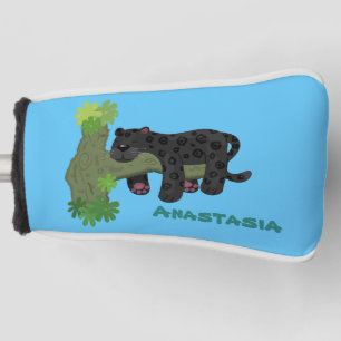 Funda Para Palo De Golf Ilustracion de personalizado de pantera negra de j