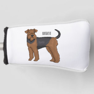 Funda Para Palo De Golf Ilustracion de personalizado de perro Airedale ter