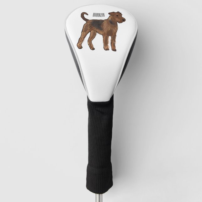Funda Para Palo De Golf Ilustracion de personalizado de perro Airedale ter (Anverso)