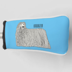 Funda Para Palo De Golf Ilustracion de personalizado de perro de Komondor