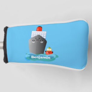 Funda Para Palo De Golf Ilustracion de personalizado de remolcador de barc