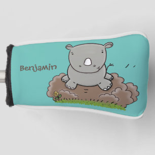 Funda Para Palo De Golf Ilustracion de personalizado de rinocerontes