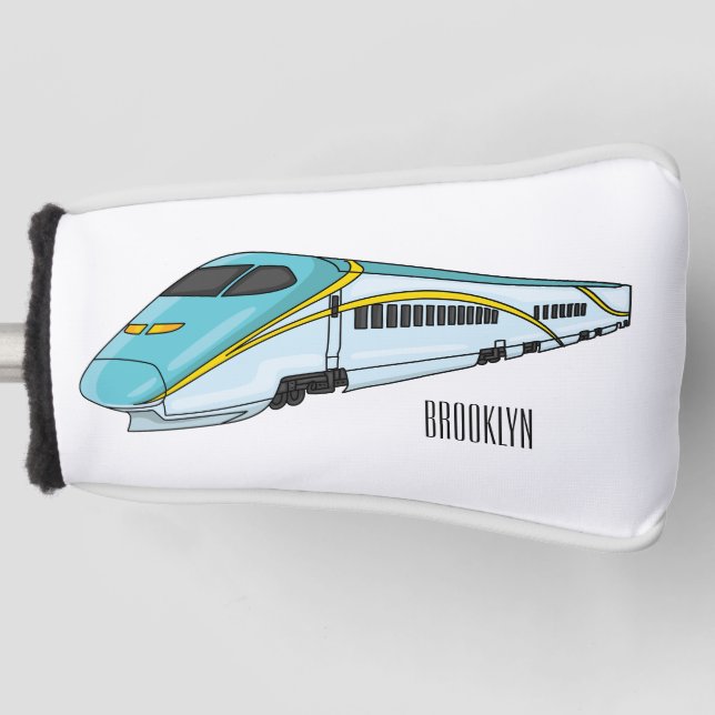 Funda Para Palo De Golf Ilustracion de personalizado de trenes de alta vel (Anverso)