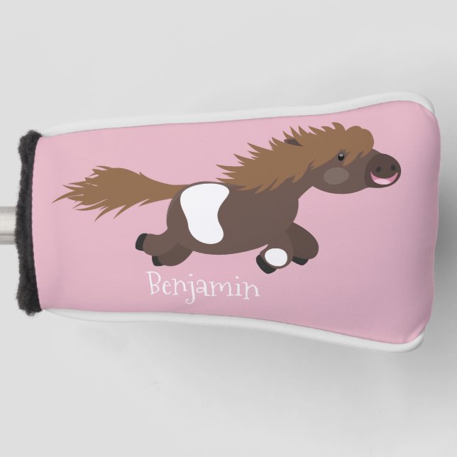 Funda Para Palo De Golf Ilustracion de personalizado del pony de Shetland  (Anverso)