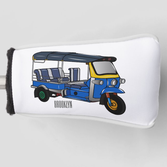 Funda Para Palo De Golf Ilustracion de personalizado tuk tuk (Anverso)