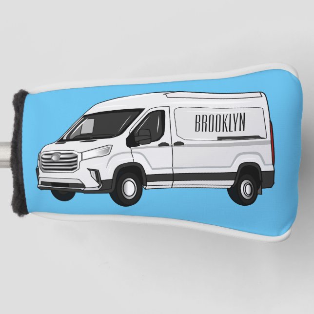 Funda Para Palo De Golf Ilustracion del personalizado de la camioneta de e (Anverso)