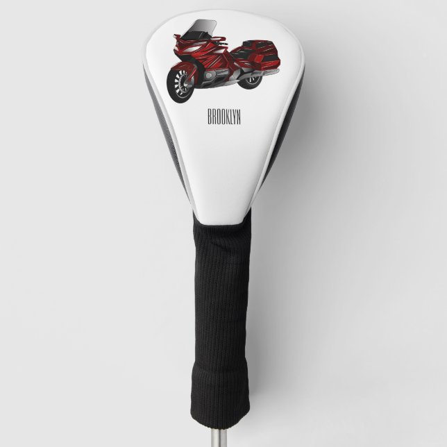 Funda Para Palo De Golf Ilustracion del personalizado de motocicleta de To (Anverso)