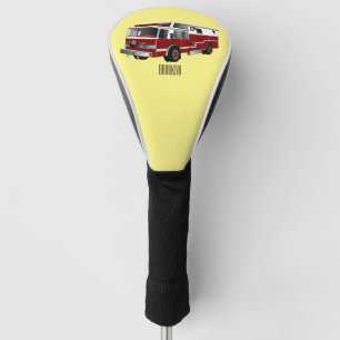 Funda Para Palo De Golf Ilustracion del personalizado del motor de fuego