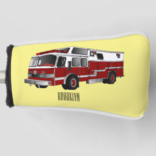 Funda Para Palo De Golf Ilustracion del personalizado del motor de fuego