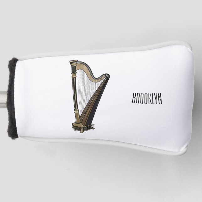 Funda Para Palo De Golf Ilustracion Harp personalizado (Anverso)