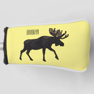 Funda Para Palo De Golf Ilustracion Moose personalizado
