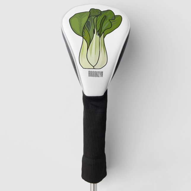 Funda Para Palo De Golf Ilustracion personalizado Bok choy (Anverso)