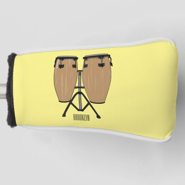 Funda Para Palo De Golf Ilustracion personalizado Bongo drum (Anverso)