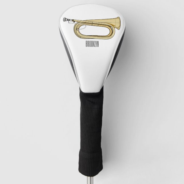 Funda Para Palo De Golf Ilustracion personalizado Bugle (Anverso)