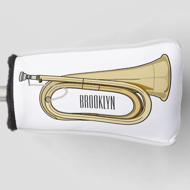 Funda Para Palo De Golf Ilustracion personalizado Bugle (Anverso)