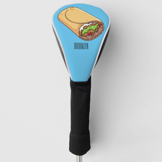 Funda Para Palo De Golf Ilustracion personalizado Burrito (Anverso)