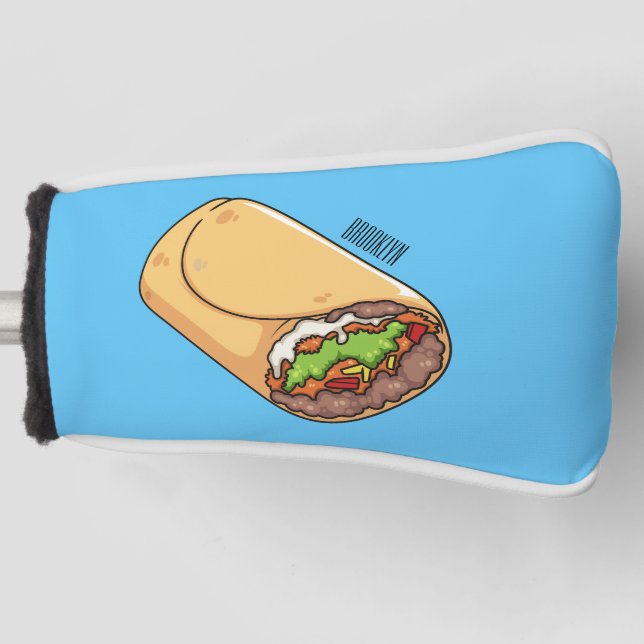 Funda Para Palo De Golf Ilustracion personalizado Burrito (Anverso)