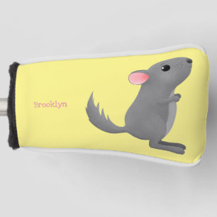 Funda Para Palo De Golf Ilustracion personalizado chinchilla gris suave