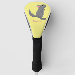 Funda Para Palo De Golf Ilustracion personalizado chinchilla gris suave