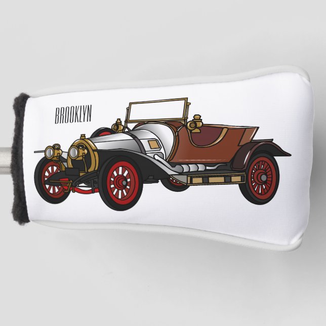 Funda Para Palo De Golf Ilustracion personalizado clásico de 1920 (Anverso)
