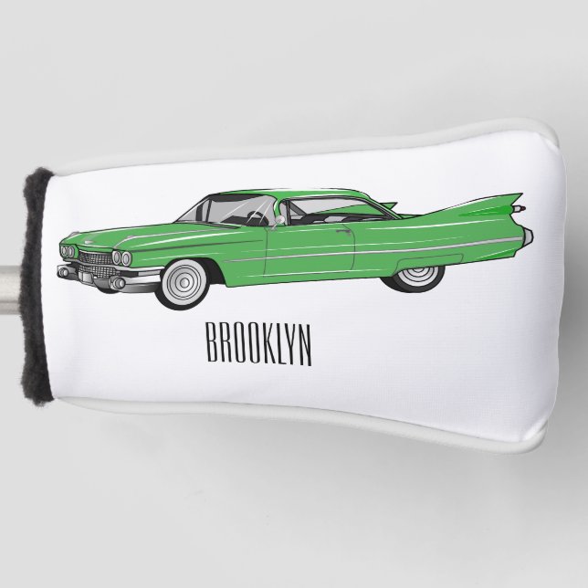 Funda Para Palo De Golf Ilustracion personalizado clásico de 1959 (Anverso)