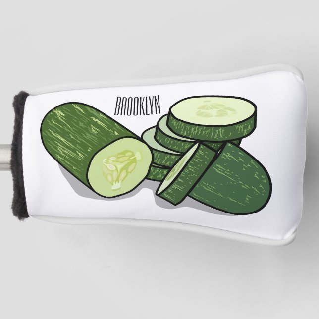 Funda Para Palo De Golf Ilustracion personalizado Cucumber (Anverso)