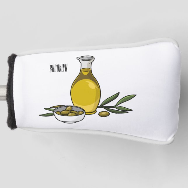 Funda Para Palo De Golf Ilustracion personalizado de aceite de oliva (Anverso)