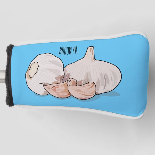 Funda Para Palo De Golf Ilustracion personalizado de ajo (Anverso)