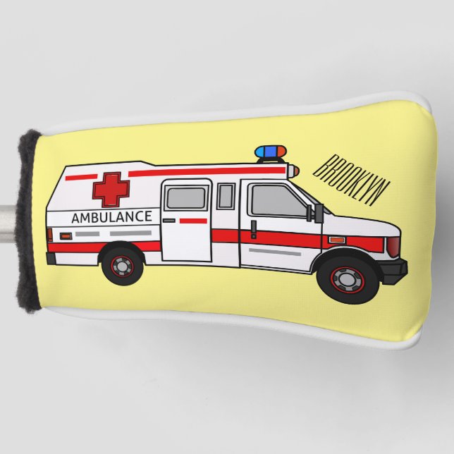 Funda Para Palo De Golf Ilustracion personalizado de ambulancia (Anverso)