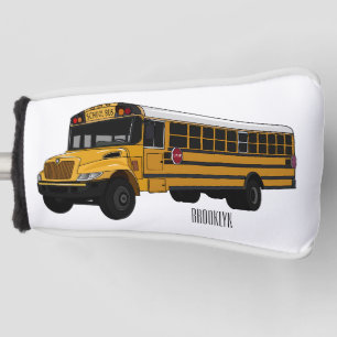 Funda Para Palo De Golf Ilustracion personalizado de autobús escolar
