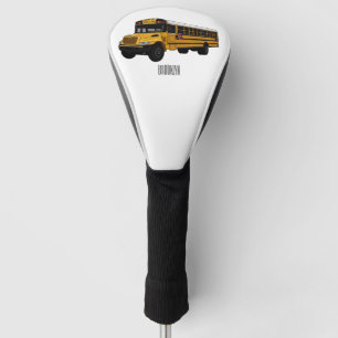 Funda Para Palo De Golf Ilustracion personalizado de autobús escolar