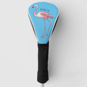 Funda Para Palo De Golf Ilustracion personalizado de aves de Flamingo