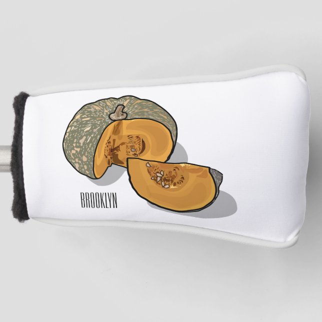 Funda Para Palo De Golf Ilustracion personalizado de calabaza (Anverso)