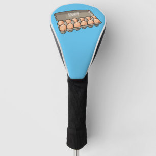 Funda Para Palo De Golf Ilustracion personalizado de cartón de huevo