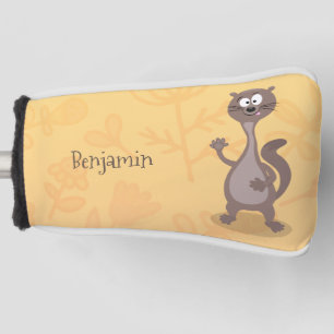 Funda Para Palo De Golf Ilustracion personalizado de comadreja divertida