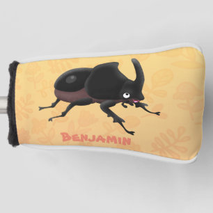 Funda Para Palo De Golf Ilustracion personalizado de escarabajo rinoceront