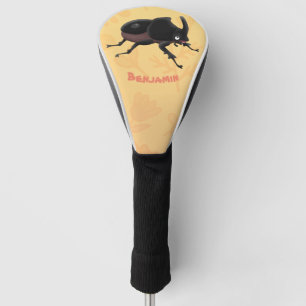 Funda Para Palo De Golf Ilustracion personalizado de escarabajo rinoceront