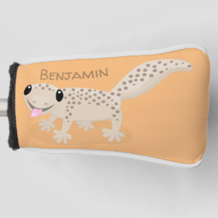 Funda Para Palo De Golf Ilustracion personalizado de gecko de color marrón