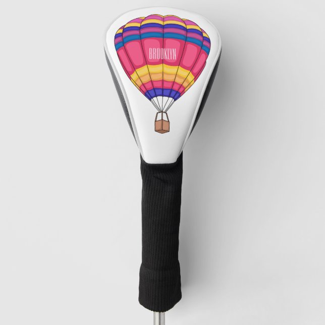 Funda Para Palo De Golf Ilustracion personalizado de globo aerostático (Anverso)