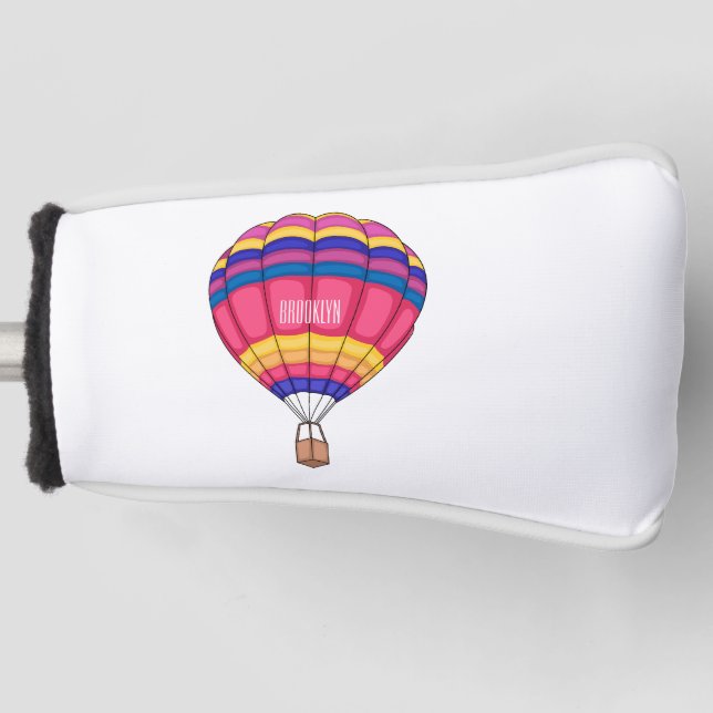 Funda Para Palo De Golf Ilustracion personalizado de globo aerostático (Anverso)